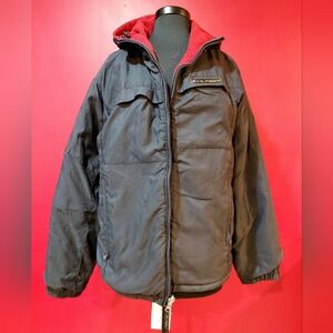 Tommy Hilfiger Warm Reversible Jacket Hooded Fleece Lined Sz. M